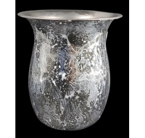 Wash Cup Silver & Grey Splatte