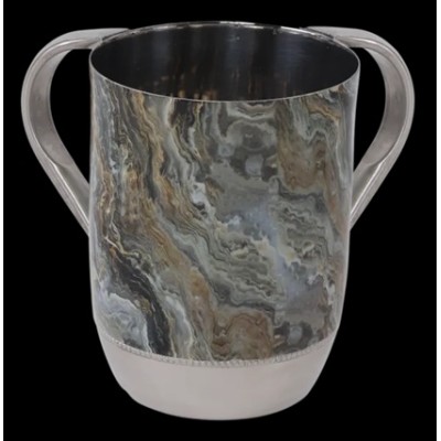 Wash Cup Stainless Steel Abstr