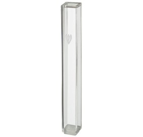 Mezuzah Cover Clear 12cm Plast