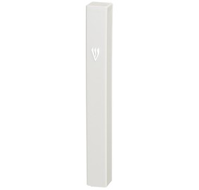 Mezuzah Cover White 12cm Plast