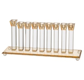 Menorah Crystal Gold