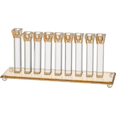 Menorah Crystal Gold