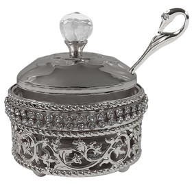 Honey Dish Metal Filigree