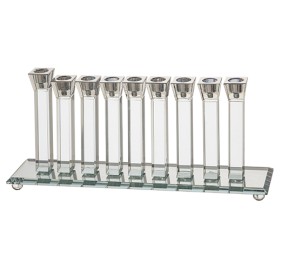 Menorah Crystal Silver
