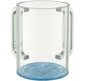 Wash Cup Acrylic Silver Handle