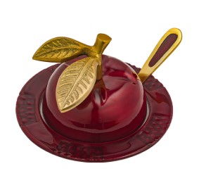 Honey Dish Apple Aluminum w/ S