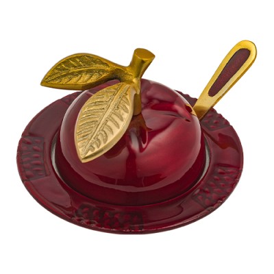 Honey Dish Apple Aluminum w/ S