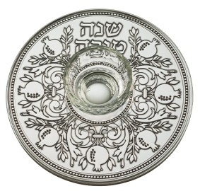 Honey Dish Glass with Plaque