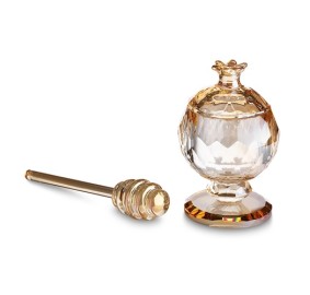 Honey Dish Crystal Gold