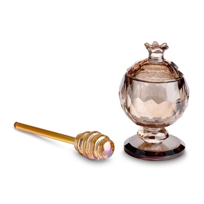 Honey Dish Crystal Rose Gold