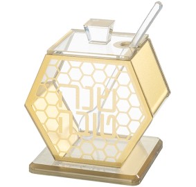 Honey Dish Lucite Gold Honeyco