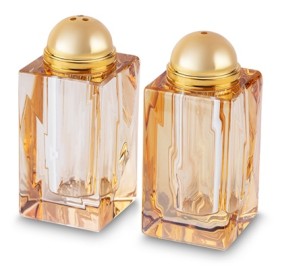 Crystal Salt & Pepper Set Gold