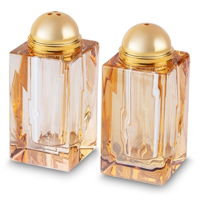 Crystal Salt & Pepper Set Gold