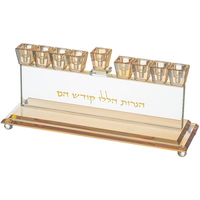 Crystal Menorah Haneros Halalu
