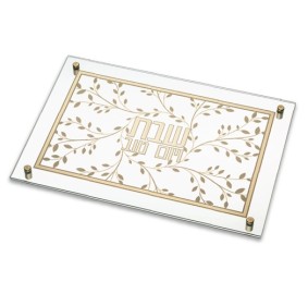 Challah Tray Elegant Glass