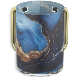 Wash Cup Acrylic Blue Marbled