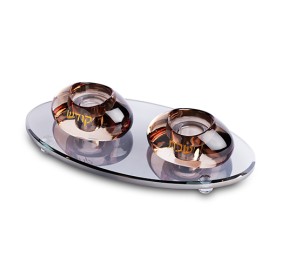 Crystal Candlesticks with Tray