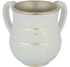 Wash Cup Polyresin White/GD