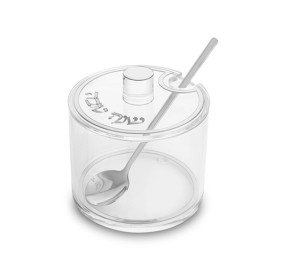 Honey Dish Acrylic Silver Rim