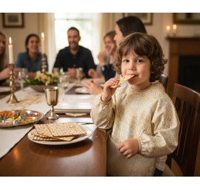 Baby Bib Matzah Print Large