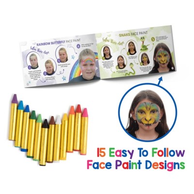 Face Paint 12 Colors w/ Book
