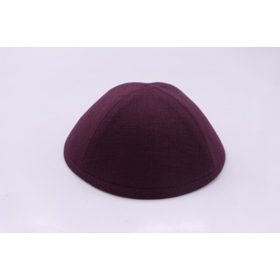 Kippah Burgundy Linen