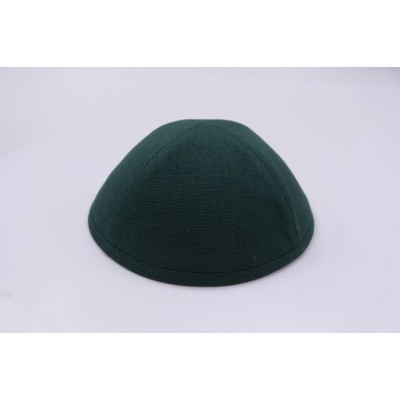 Kippah Dark Green Linen