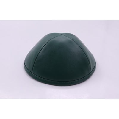 Kippah Green Leather