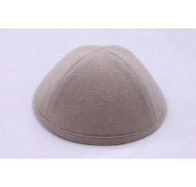 Kippah Dark Beige Linen
