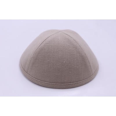 Kippah Dark Beige Linen