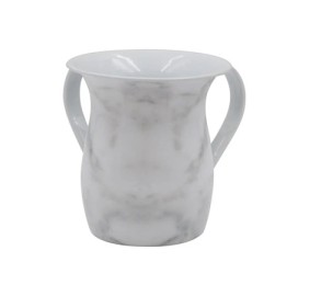 Washcup SS White/Grey Marble