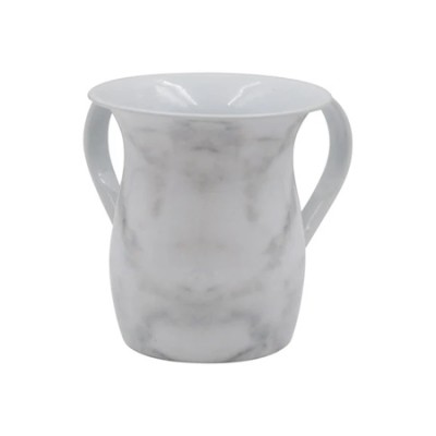 Washcup SS White/Grey Marble
