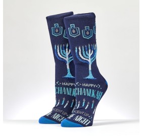 Chanukah Fuzzy Socks Adult