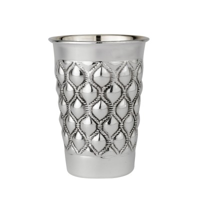 Sterling Silver Kiddush Cup - Full Bubbles