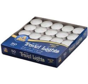 Mini Travel Tealights, 50 Pack