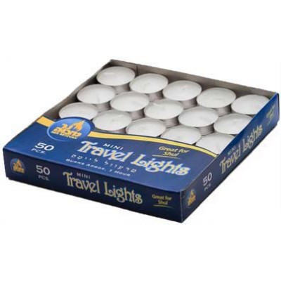 Mini Travel Tealights, 50 Pack