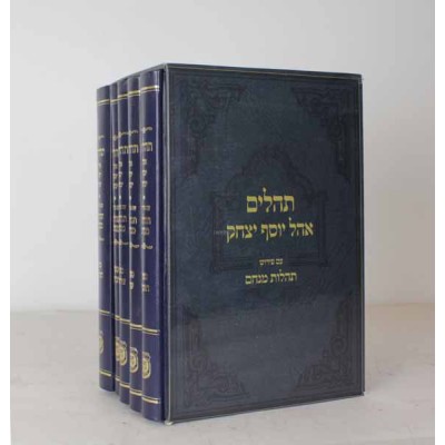 Tehillim Tehilos Menachem, 5 Volume Set - סט תהלים עם פירוש תהלות מנחם - 5 כרכים