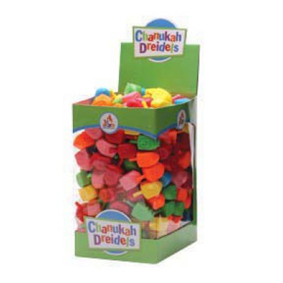 Small Plastic Colored Dreidels, 100 Pack