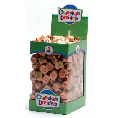 Large Wood Dreidel 50 Pk