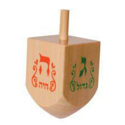 Large Wood Dreidel