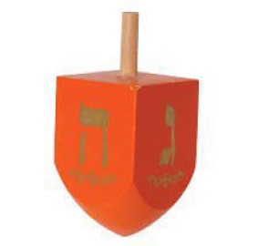 Wood Dreidel Color Large