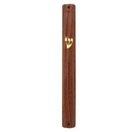 Mezuzah Cover 12 Cm - Plastic Wood Color