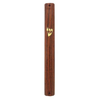 Mezuzah Cover 12 Cm - Plastic Wood Color