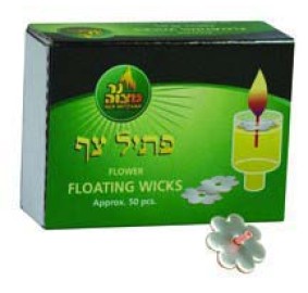 Flower Shaped Floating Wicks, 50 Pack