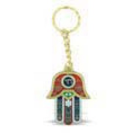 Chamsa Chai Key Chain - Red