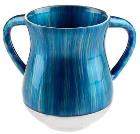 Wash Cup Aluminum Blue Stripe