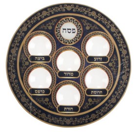 Seder Plate BlueTones