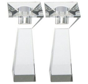 Crystal Candlesticks Pair