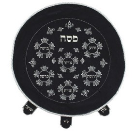 Matzah Cover Navy Velvet