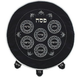 Matzah Cover Navy Velvet